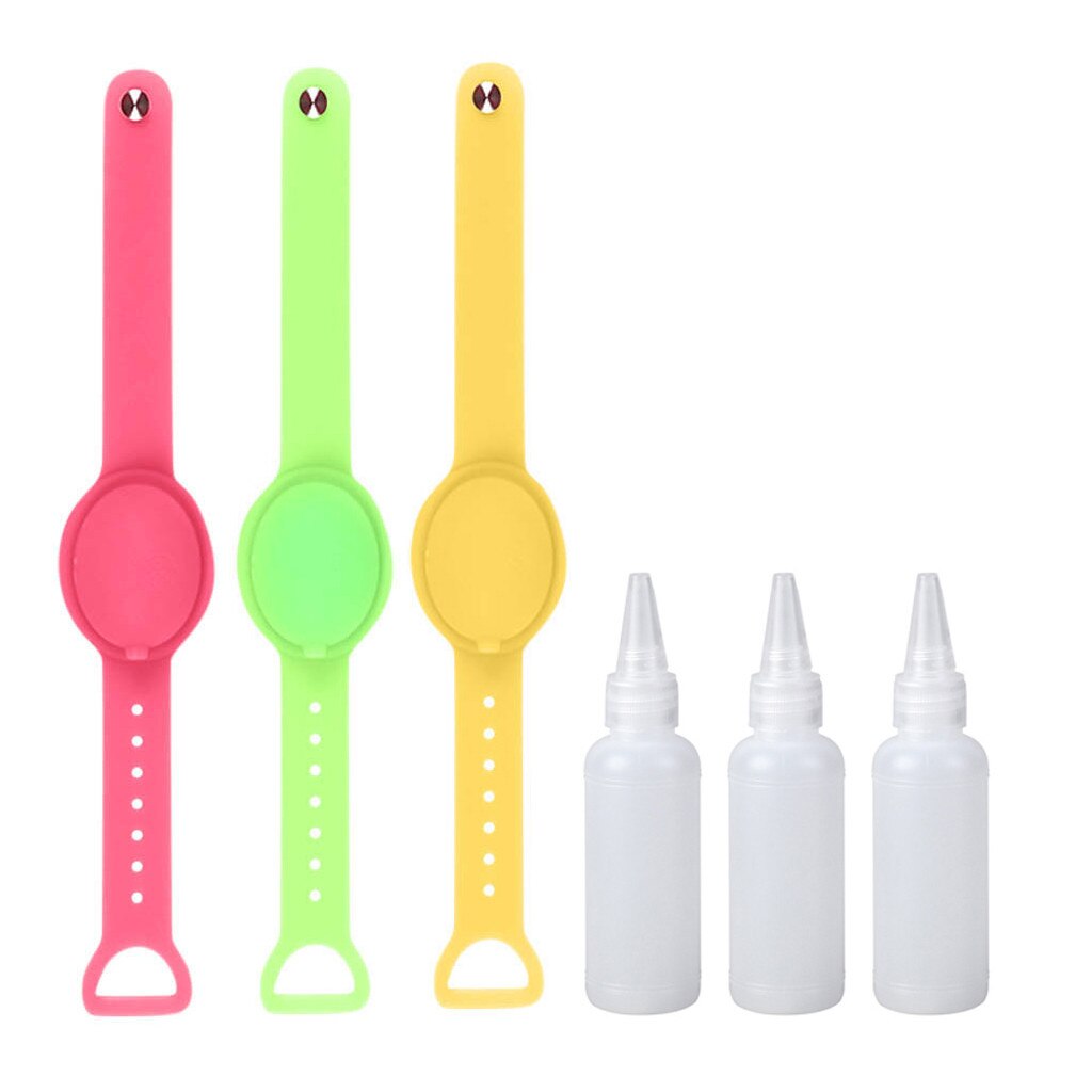 Herbruikbare Polsbandjes Handdesinfecterend Mode Doseren Draagbare Armband Polsband Hand Dispenser 10Ml Polssteun Volwassen Kid: C