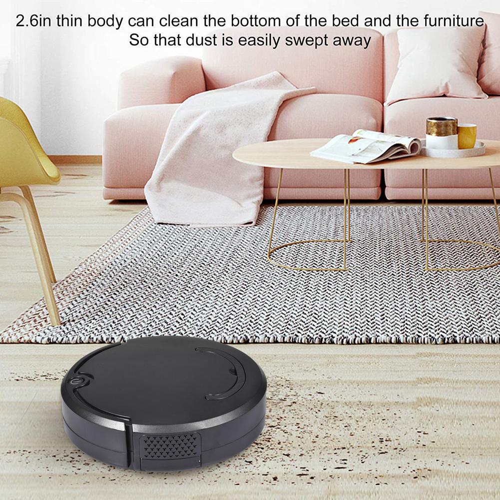 Robotic Vacuum Cleaner USB Full Automatic Mini Vacuuming Robot Household Appliances Charging Sweeper Floor Dust Planned Wash