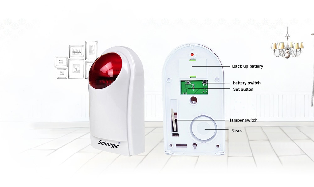 DC12V 110DB Wireless Indoor Outdoor Waterproof Flash Light Strobe Siren Home security alarm system