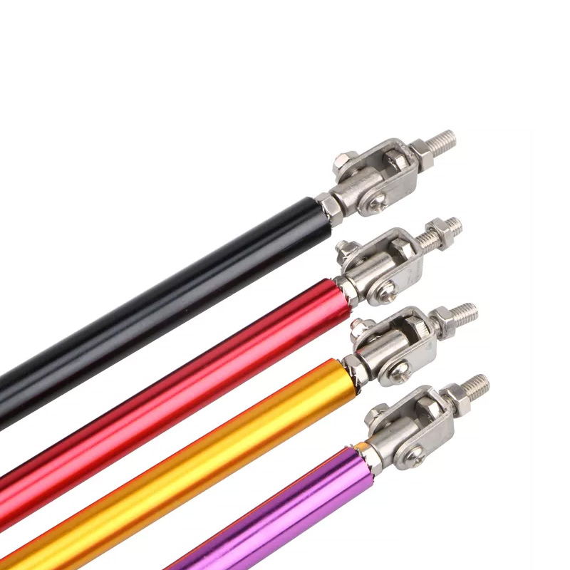 2psc 150Mm Universele Auto Splitter Staven Racen Verstelbare Voorbumper Lipsteun Steunsteun Beugel Trekband Pull Bar Kit