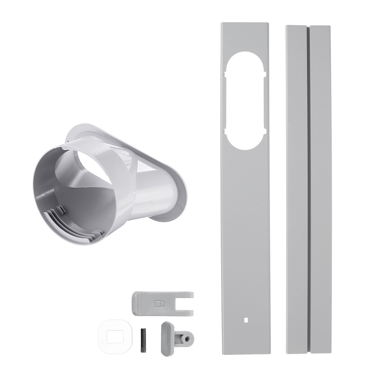 Warmtoo PVC évent fenêtre joint Auto serrure climatiseur sortie d'air tuyau d'échappement Tube Connnector pour climatiseur Mobile: 2Pcs Plates Set