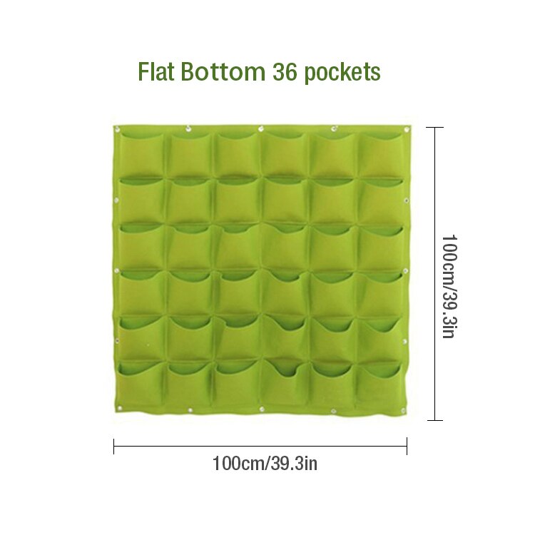 Wanddecoratie bonsai zakken met 81 zakken, groene kweekzakken, plantenbak, verticale tuin, vaas, muurplant, bloempot, winkellogo, decoratie: Een -36