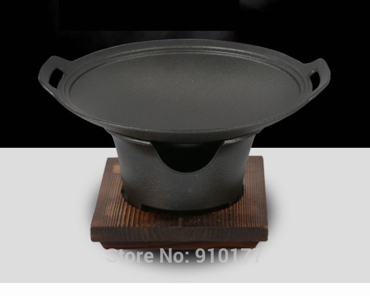 Japanese cast iron commercial small pot iron pot domestic dry boiler stove +pot 080-7