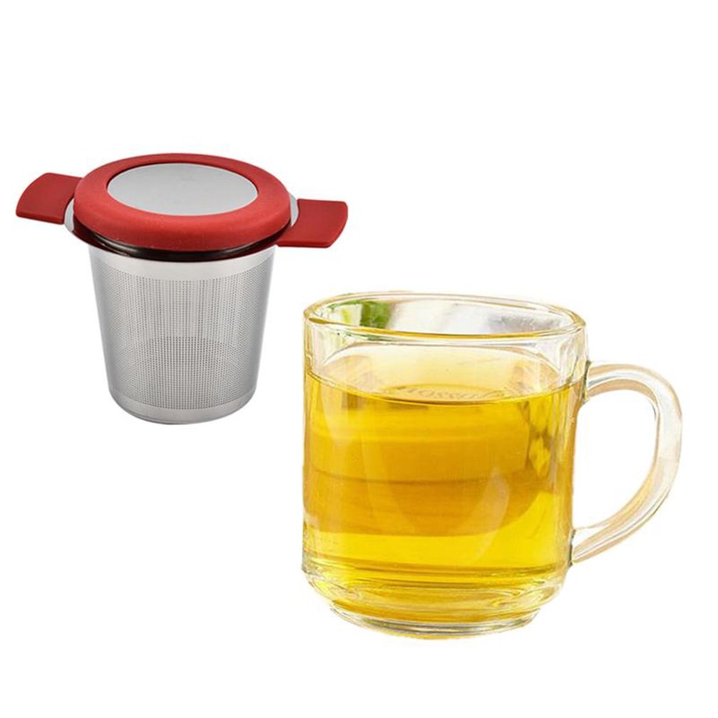 Stainless Steel Reusable Tea Infuser Basket With Dual Handles Fine Mesh Tea Strainer Lid Tea and Coffee Filters