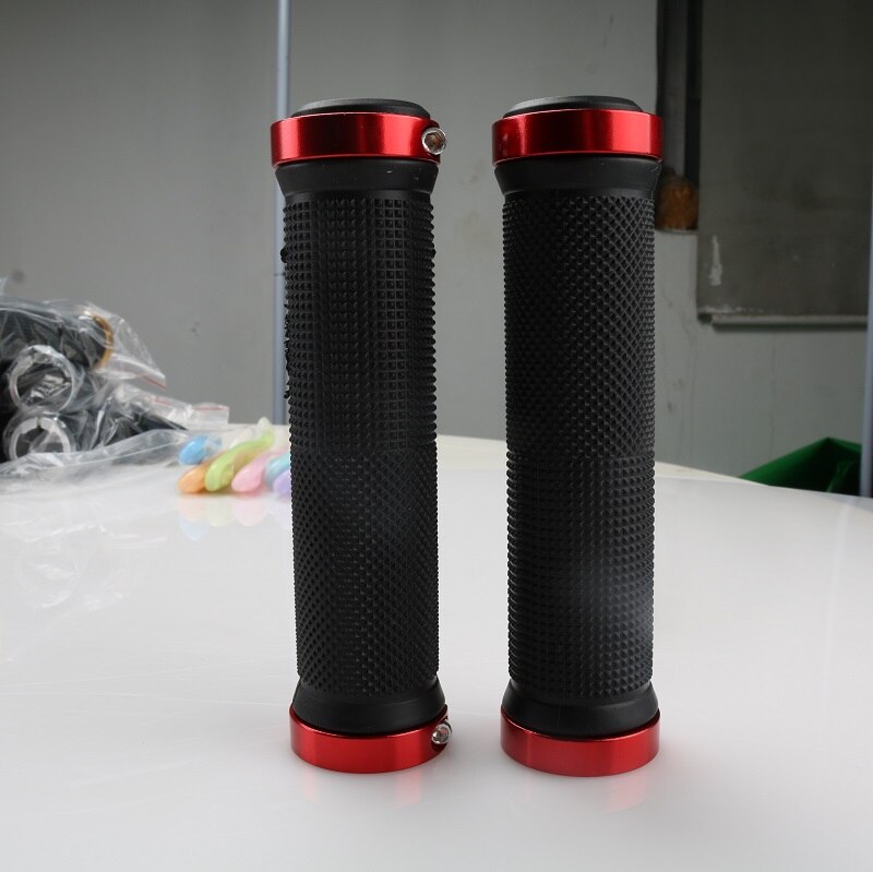1 paar fiets handvatten voor racefietsen, mountainbikes, dubbele vergrendeling op aluminiumlegering fietsstuur handbescherming