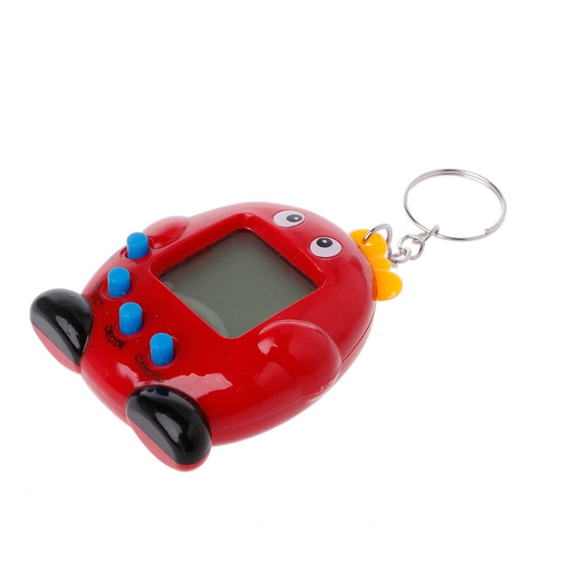 1pc pinguim bonito lcd virtual digital pet máquina de jogo eletrônico com chaveiro g6dd