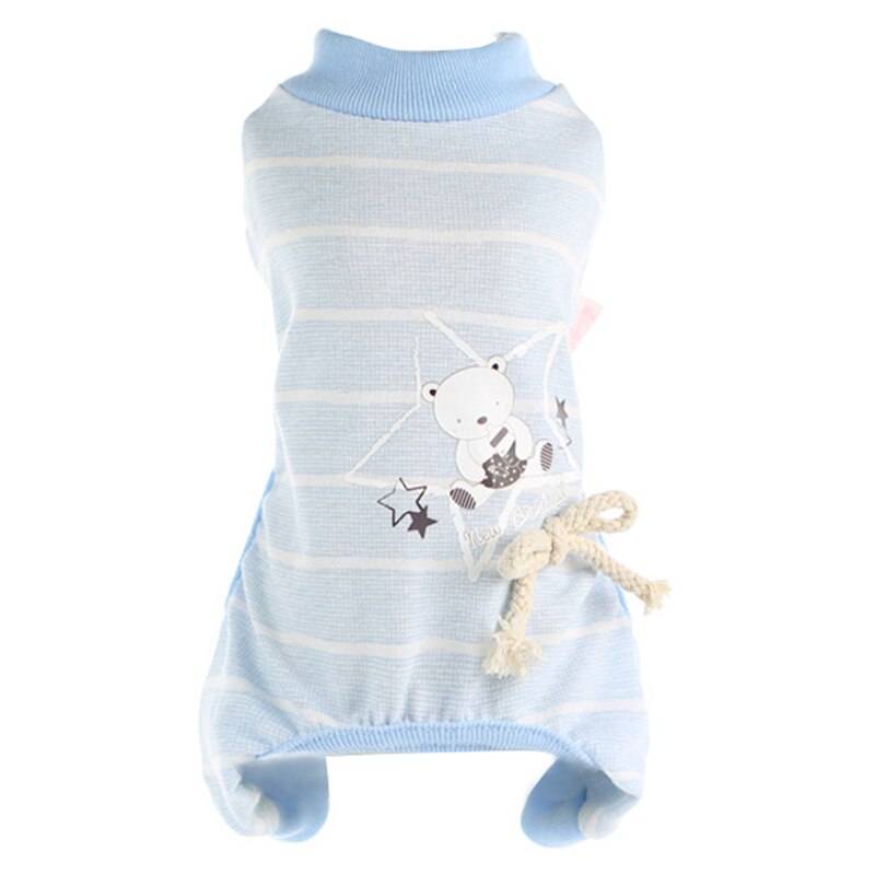 Bonito pequenos cães pijamas para cães de estimação gato roupas de algodão filhote de cachorro macacão para cachorro casaco chihuahua pomeranian cães imprimir roupas
