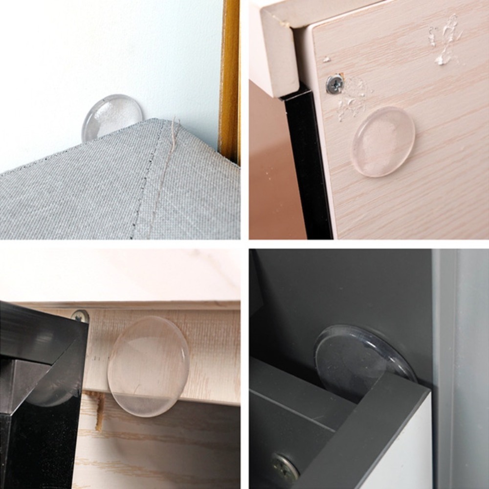 Tope de puerta de silicona, protectores de pared, manija de puerta autoadhesiva, topes de parachoques para cunas, pegatinas silenciosas, almohadillas para muebles