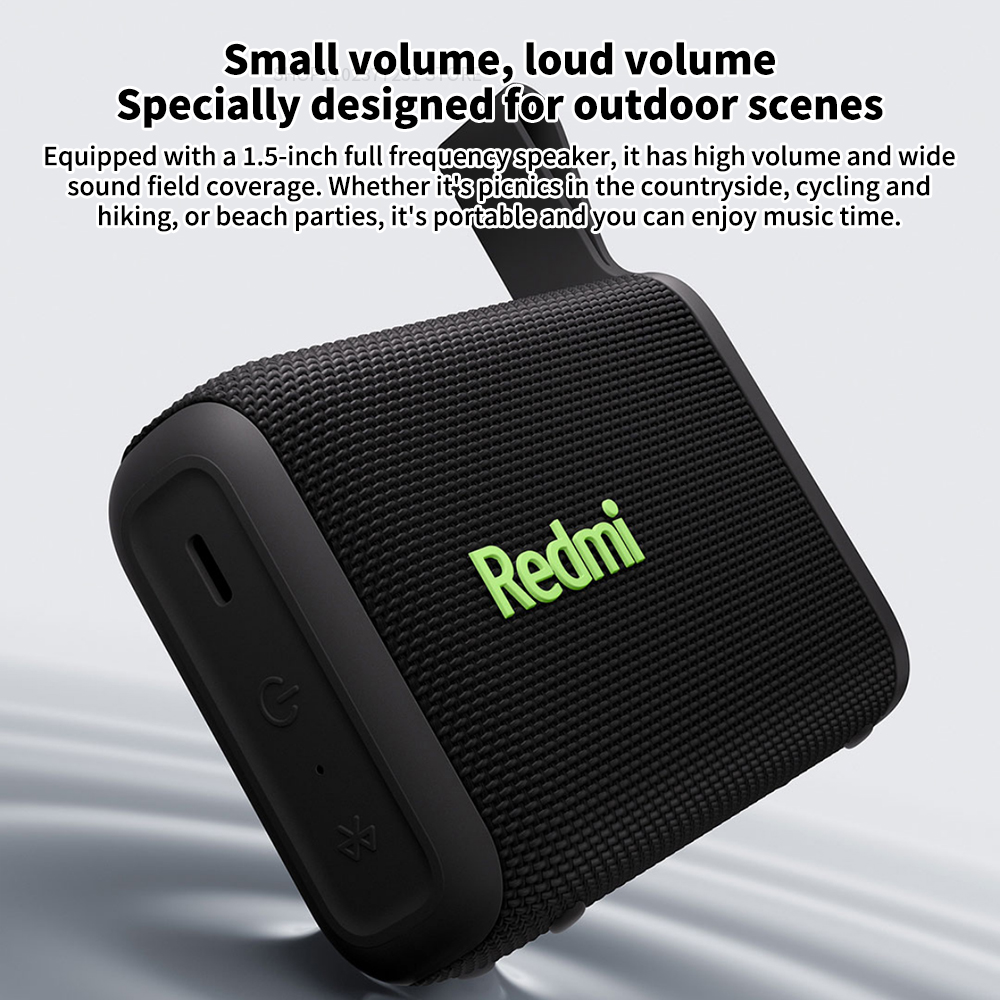 Xiaomi Redmi Altavoz Bluetooth portátil al aire libre IP67 estéreo potente caja de sonido BT5.3 RGB doble emparejamiento TWS conectividad colorida