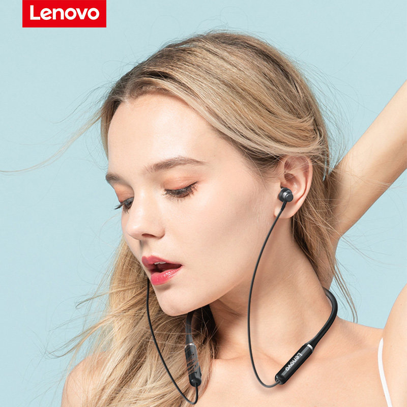 Original Lenovo wireless headset HE05 Bluetooth-compatible 5.0 Earphone Neckband Наушники Noise Cancelling Mic Waterproof stereo