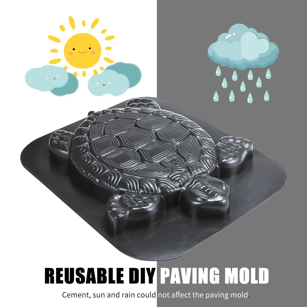 Paving Mould Tortoise Shape Stepping Stone Road Path Maker Mould DIY Lawn Concrete Paving Garden Patio Path Molds Walkway Moulds