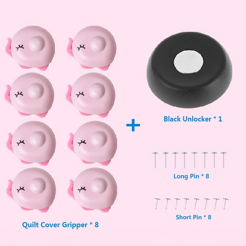 8 stuks panda dekbedovertrek gripper dekbed clip gesp beddengoed dekbed zak houder klem sluiting set handig eenvoudig te gebruiken met magneet: 4