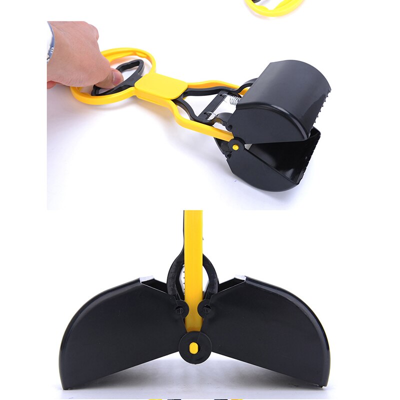 Pet Pooper Scooper Long Handle Jaw Poop Scoop Clean Pick Up Puppy Dog Cat Waste Picker Cleaning Tool Outdoor Poop Bag