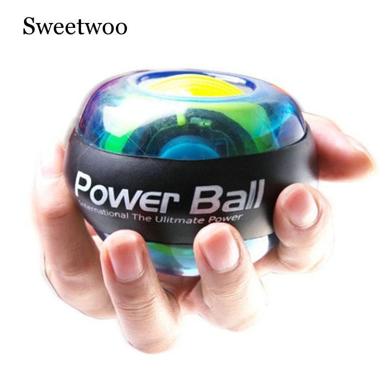 Led handled boll tränare relax gyroskop boll muskel kraft boll gyro arm tränare förstärkare fitness utrustning