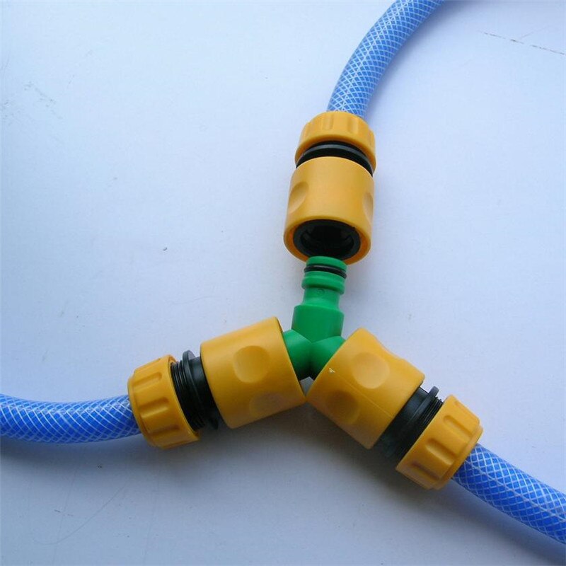 Great Easy 1/2" 3 Way Plastic Garden Quick Water Hose Pipe Connector Y Joiner Coupler Spliter Washing Irrigation Fittings