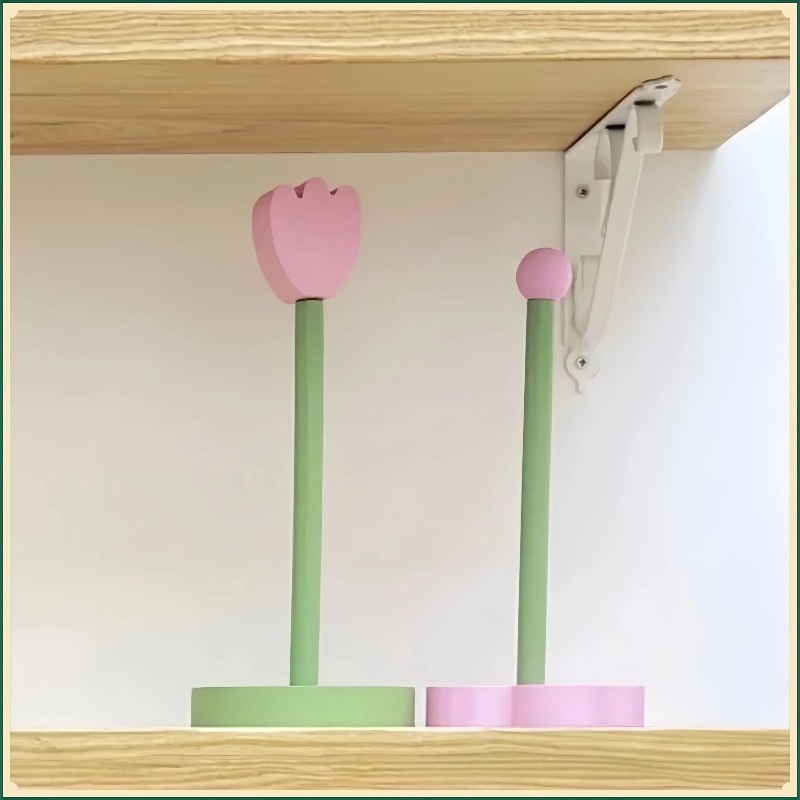 Bathroom Tissue Vertical Stand Paper Towel Storage Holder Wood Paper Towel TulipHolder Kitchen Roll Paper Towel Holder