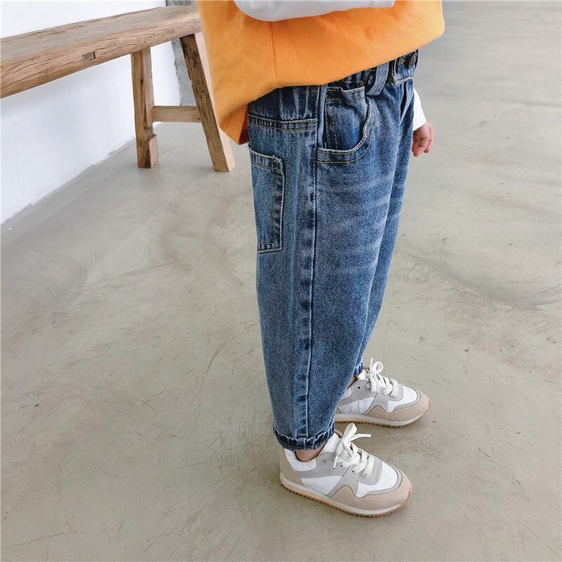 2 3 4 5 6 år toddler drenge jeanscasual koreanske denim bukser til pige baby piger bukser forår efterår børn jeans