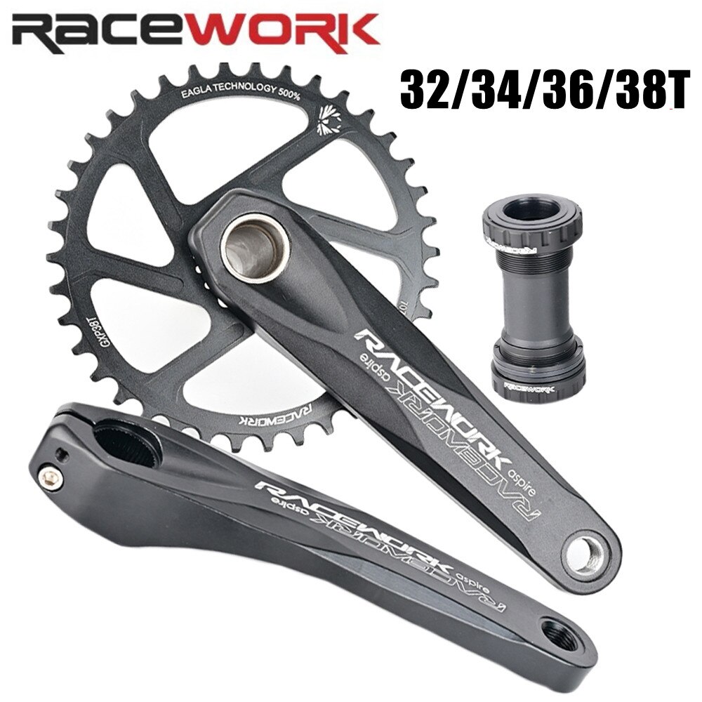 RACEWORK Mountain Bike Crankset 170/175mm MTB GXP Crank 32T 34T 36T 38T Chainring Bicycle Crankset For SRAM XX1 XO1 X1 GX XO X9