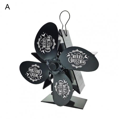 Haard Ventilator Hittebestendige Metalen Kachel Ventilator Laag Geluidsniveau Warmte Aangedreven Ventilator Blower Hout Brander Fan Voor Haard Log Kachel fan: Black A