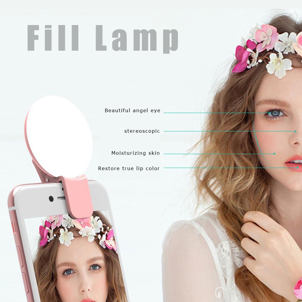 Anello di luce universale per Selfie a Led per telefono lampada da Selfie portatile a Clip luce notturna esterna Selfie miglioramento delle luci di riempimento