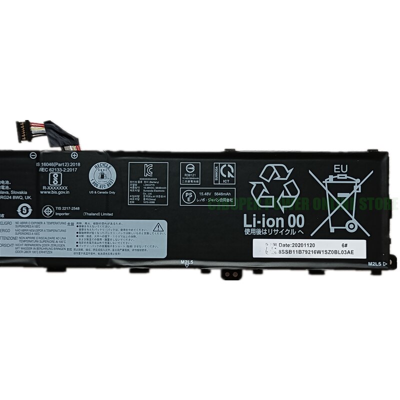 CP Genuine Laptop Battery L20D4P75, L20M4P75 15.48V/5815mAh/90Wh For P1 G4 Series 5B11B79217, 5B11B79218,SB11B79215, SB11B79216