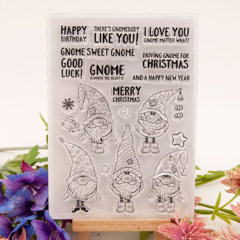 KLJUYP Santa Claus Transparent Clear Silicone Stamp Cutting Dies Set for DIY scrapbooking/photo album Decorative: Only Stamp Price