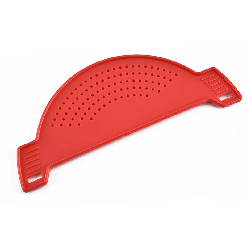 Plastic pot trechter zeefjes waterfilters rijst accessoires handvat fruit groente was vergiet keukengadgets: Rood