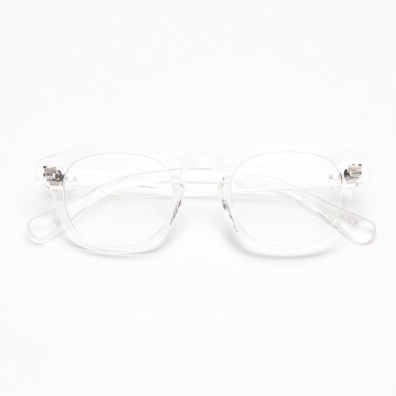 Lunettes Johnny Depp anti-lumière bleue pour homme et femme, verres optiques ronds et transparents pour ordinateur, de TR90 rétro: C2