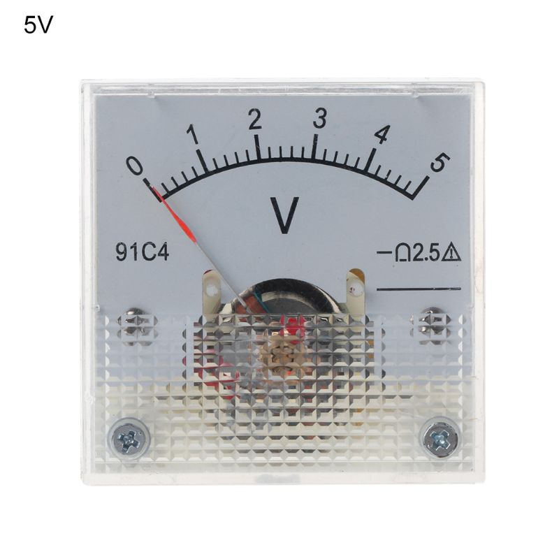 1pc DC Voltmeter Analog Panel Spannung Meter Mechanische Zeiger Typ Mechanische Spannung Meter 3/5/10/15/20/30/50/ 100/150/250V: 5V