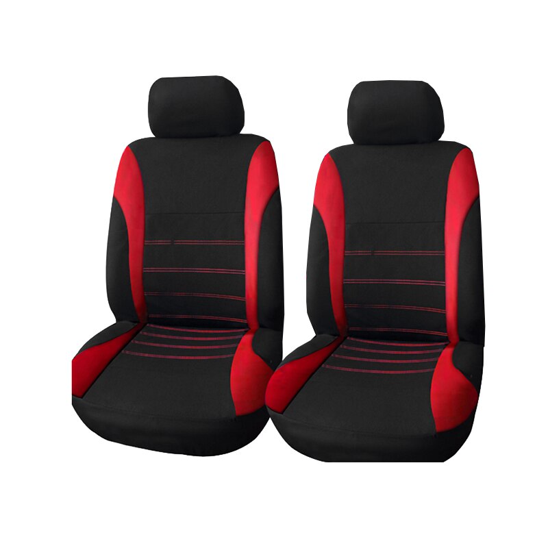AUTOYOUTH-Fundas de protección para asiento de coche, accesorios para interior de coche, compatible con airbag, funda de asiento para Lada y Volkswagen, color rojo, azul y gris: 2 piece red covers