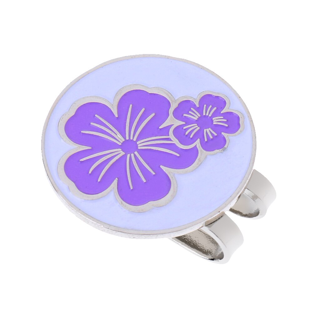 Golf Hat Clip With Detachable Magnetic Golf Ball Marker Cap Clip: Purple