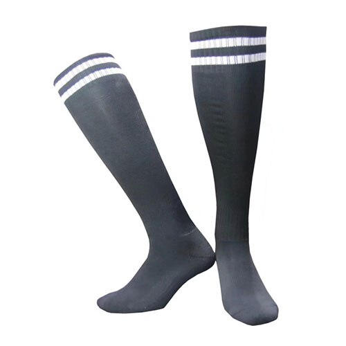 Soccer Socks Boys Girls Knee-High Football Socks Sports Kids Top Antiskid Breathable 1 pairs durable soft same size: black