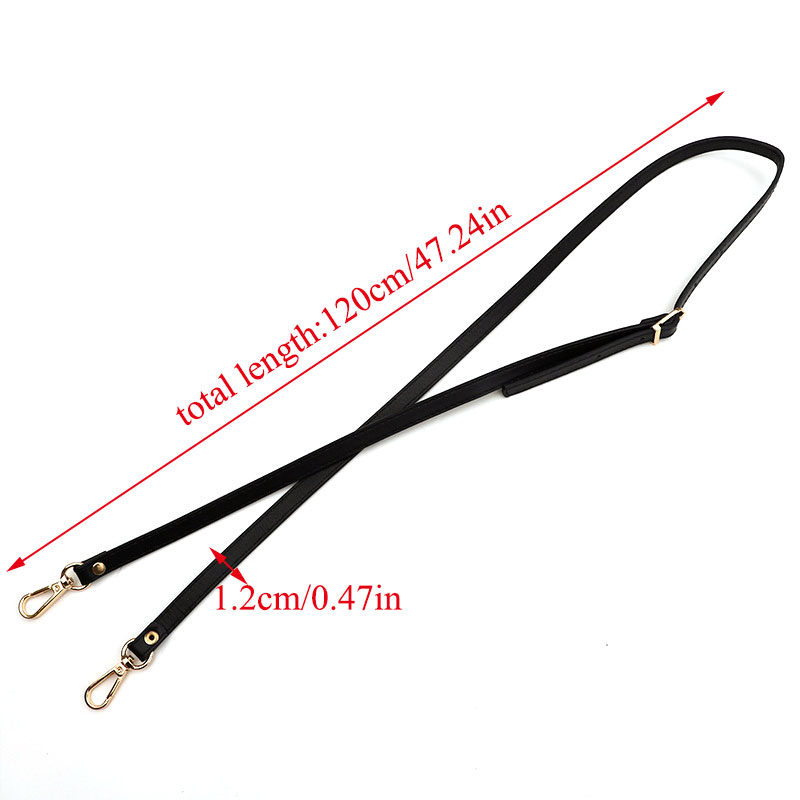 120cm regulowany pasek do torby ze skóry Pu 1.2cm szeroki uchwyt do torby na ramię do torebki paski typu crossbody część torby i akcesoria