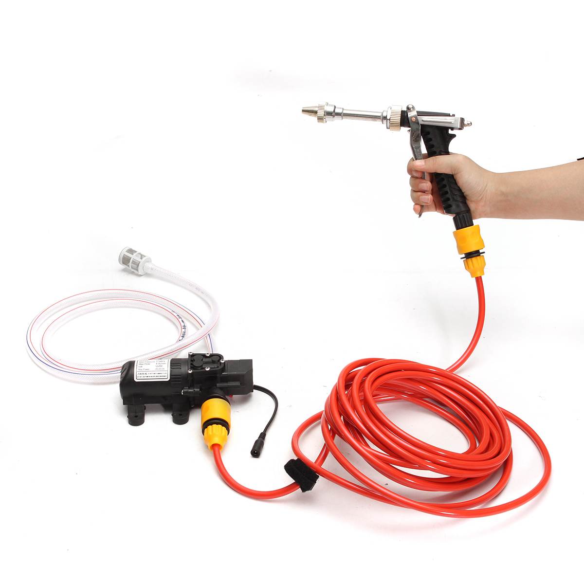 Draagbare Hoge Druk Mini Auto Wasmachine Thuis Type Hoge Druk Membraanpomp Water Zelfaanzuigende Wasstraat Pomp Met kits