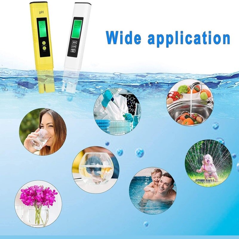 PH/TDS Meter High Accuracy Water Tester Digital PH Tester 3-in-1 TDS EC Temperature Meter for Water