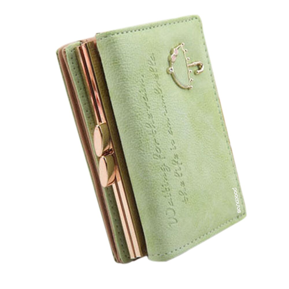 Kvinnor paraply konstläder myntväska koppling korthållare kort trippel plånbok