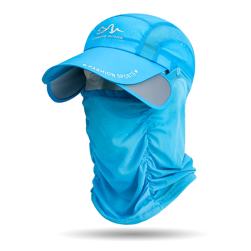 360 ° portable fishing sun hat, outdoor cycling and hiking sun protection, detachable and adjustable fishing equipment: Beige