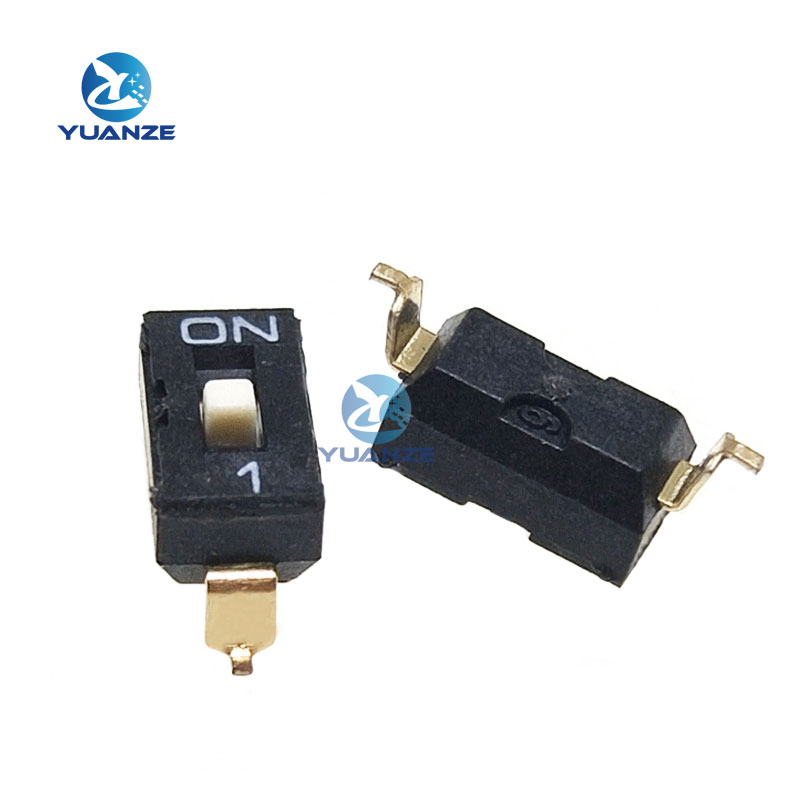 10pcs/lot Slide Type SMT SMD Dip Switch, 2.54mm Pitch 2 Row 4 Pin 2 Position / 8 pin 4 Position / 16 pin 8 Position: Beige