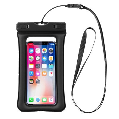 WolFAce Waterproof phone case TPU outdoor rainproof and waterproof airbag anti-sinking phone protection bag: Black