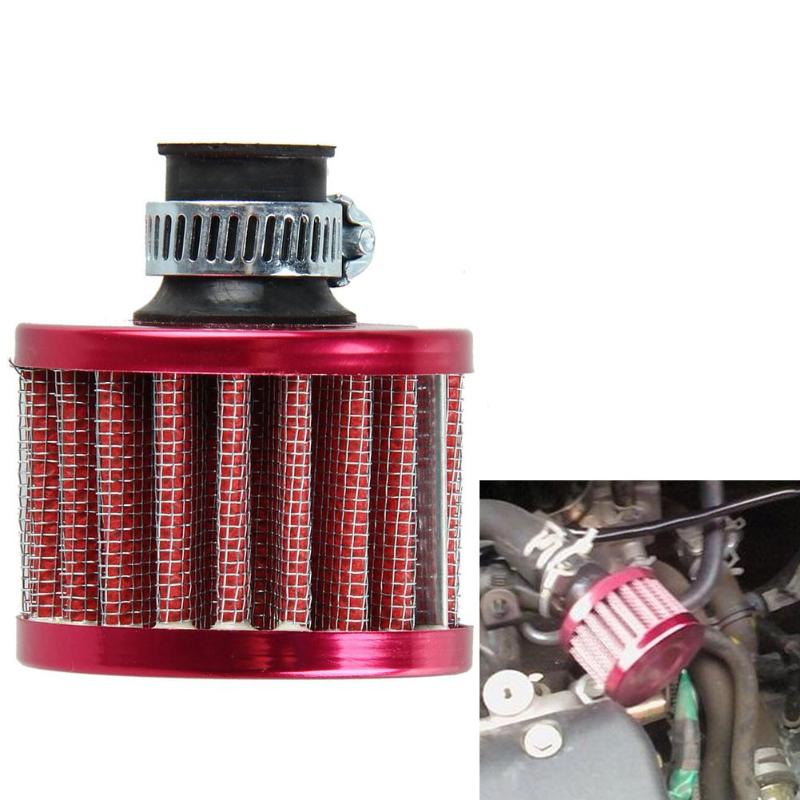1 Uds 12mm rojo Motor de coche Filtro de aire frío cárter de ventilación de turbo respiro estilo de coche accesorios