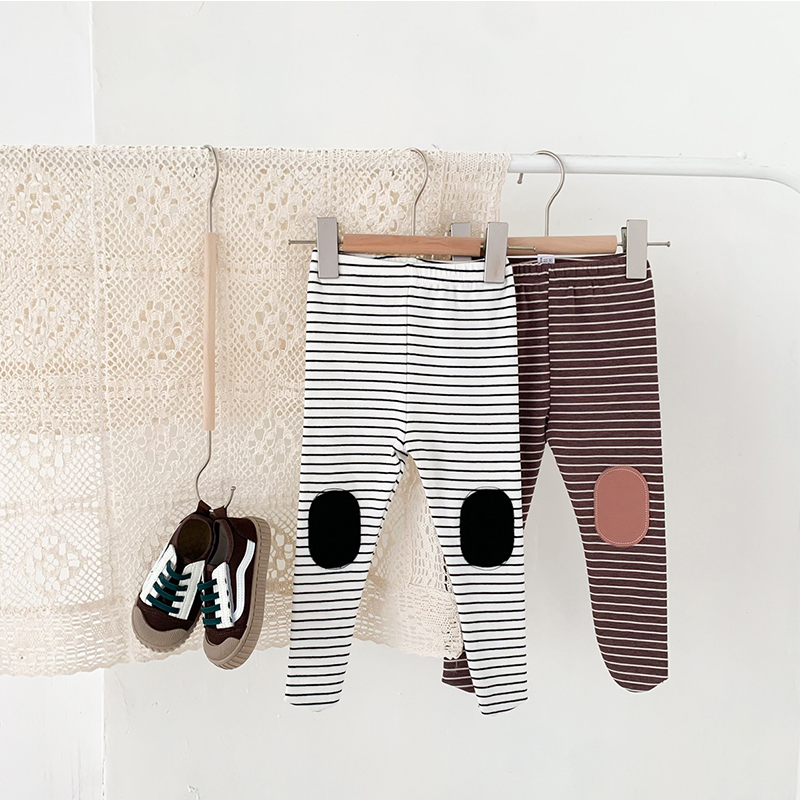 Neue Frühjahr und Herbst Baby Gamaschen Gestreiften Gamaschen Gamaschen Knie schleichend Gamaschen Komfortable Koreanische Weibliche Baby Jungen Hosen
