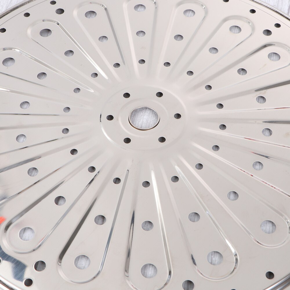 Stojak robić gotowania na parze ze stali nierdzewnej okrągły talerz robić gotowania na parze robić szybkowar robić pieczenia tostów (26cm): srebro 3