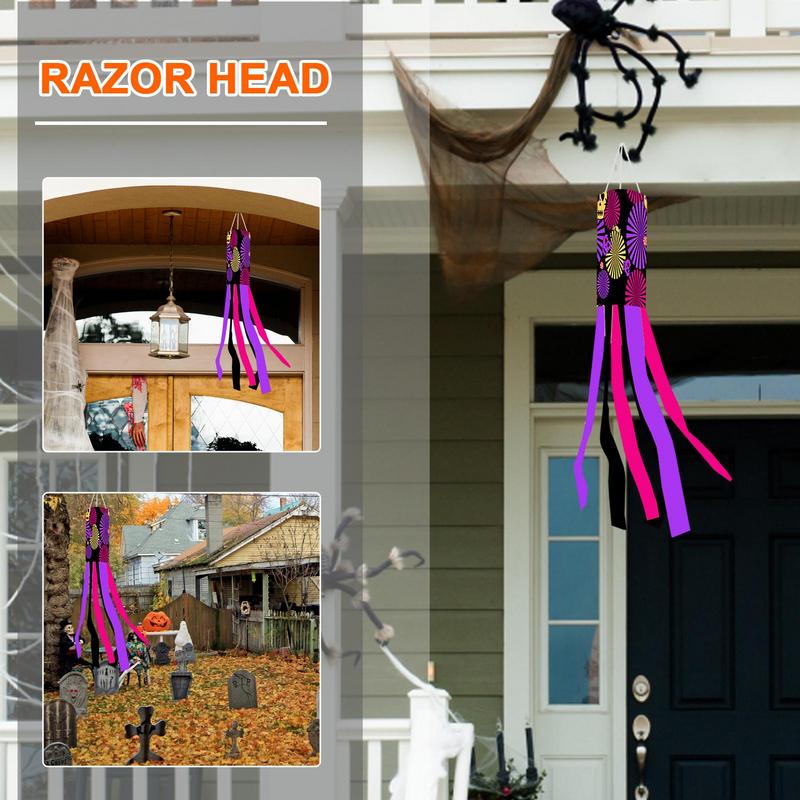 Halloween Windsock Flag Halloween Wind Lamp Ghost Sock Decorations Outdoor 39 In Compact Size Ghost Windsocks Decorations