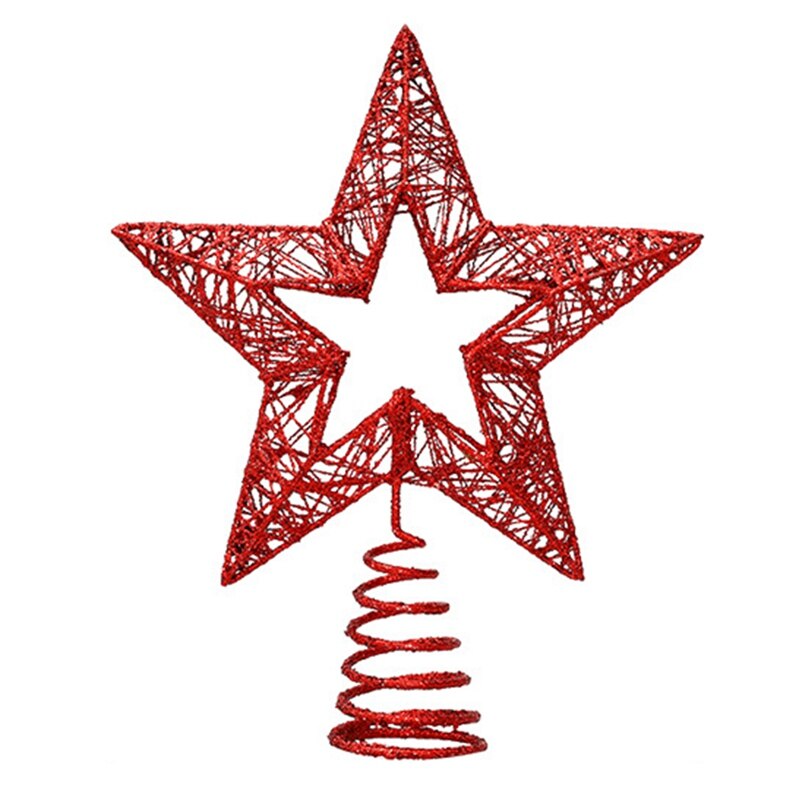 Kerstboom Ster Boom Topper Xmas Boom Decoratie Ijzeren Decoratie Props 5 Point Star Xmas Christmas Decor Voor Thuis: RD