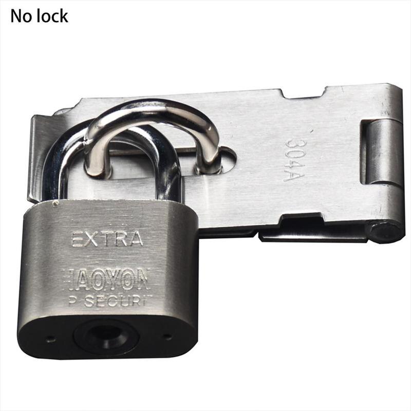 1pc Stainless Steel Door Buckle Hand Polished Chrome Safety Buckles Finish Bolts Fittings Thickened Door Door Anti-theft Lo R4L8