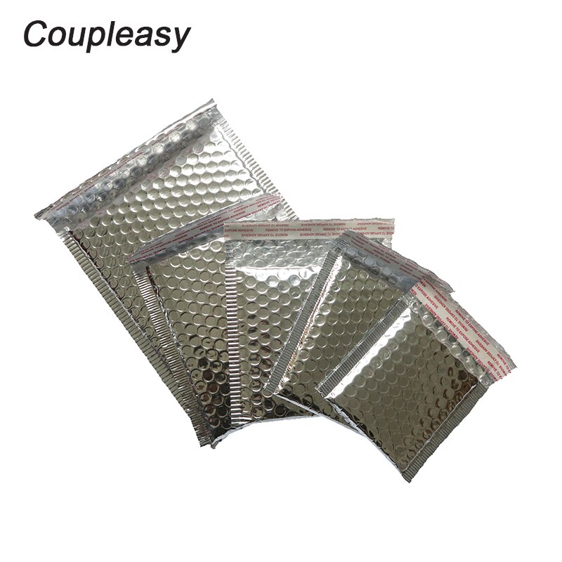 100Pcs Bubble Mailers Silver Aluminum Foil Bubble Envelopes Bag Padded Mailing Bag Courier Packaging Bags