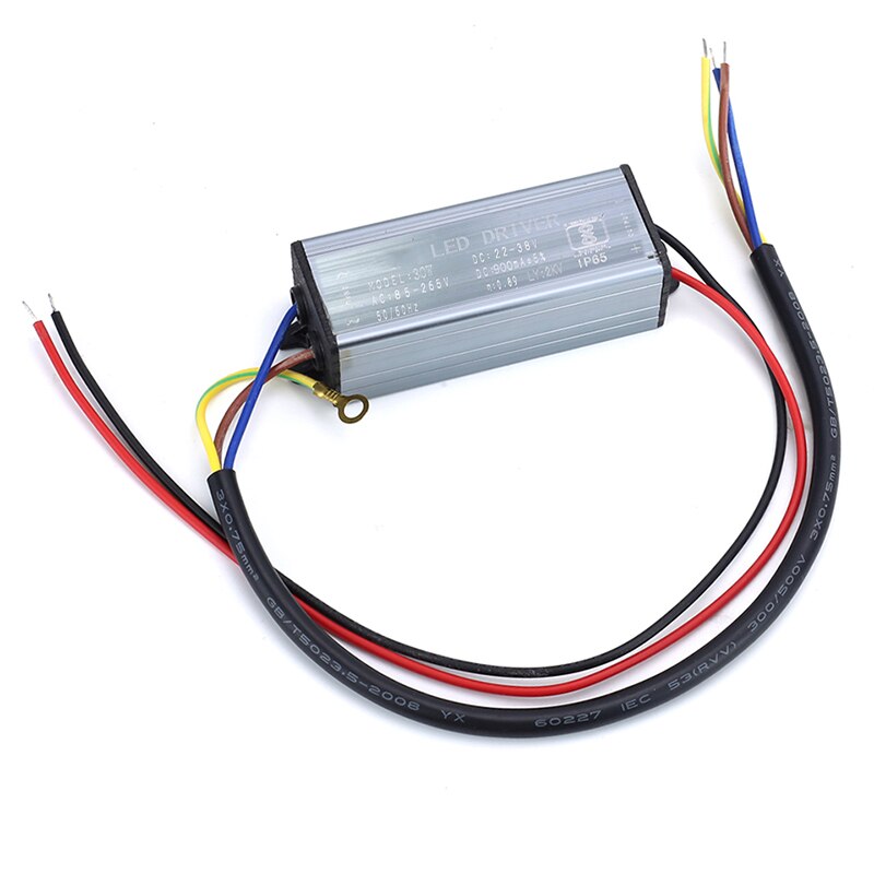 Full power led driver 10w 20w 30w 50w 100w vanntett  ac110v ac220v aluminium for flomlys høy bay lampe: 30w