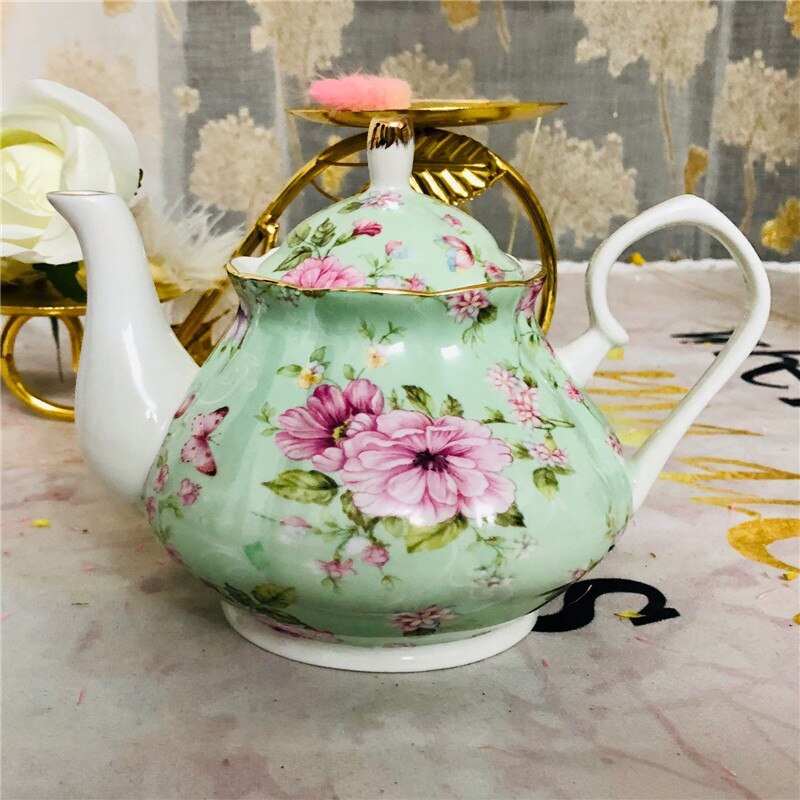 Bone China Theepot 400Ml/900Ml/1400Ml Keramische Thee Pot Set High Grade Porselein Waterkoker Grote capaciteit Theepot Voor Huwelijkscadeau: H 400ML