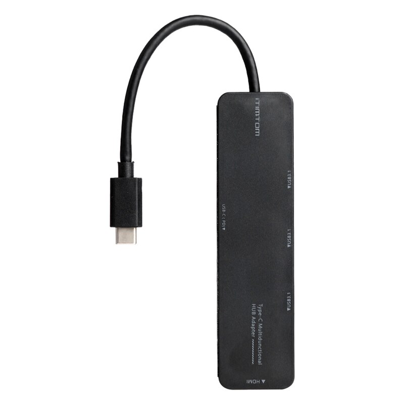 Type-C to HDMI HD Video Adapter Cable TYPE-C to HDMI Converter PD 5 in 1 Docking Station 4K USB