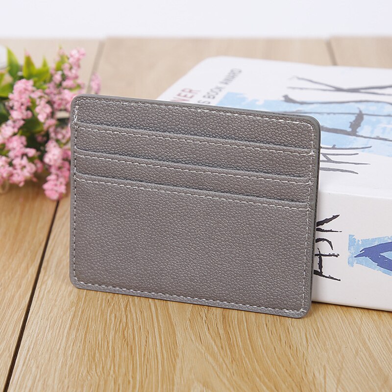 1pc Card Holder Slim Bank Credit Card ID Cards Coin Pouch Case Bag Wallet Organizer Women Men Thin Business Card Wallet: grey